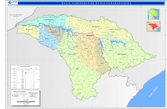 Mapa Da Bacia Hidrogr Fica Do Rio Paranapanema Kb